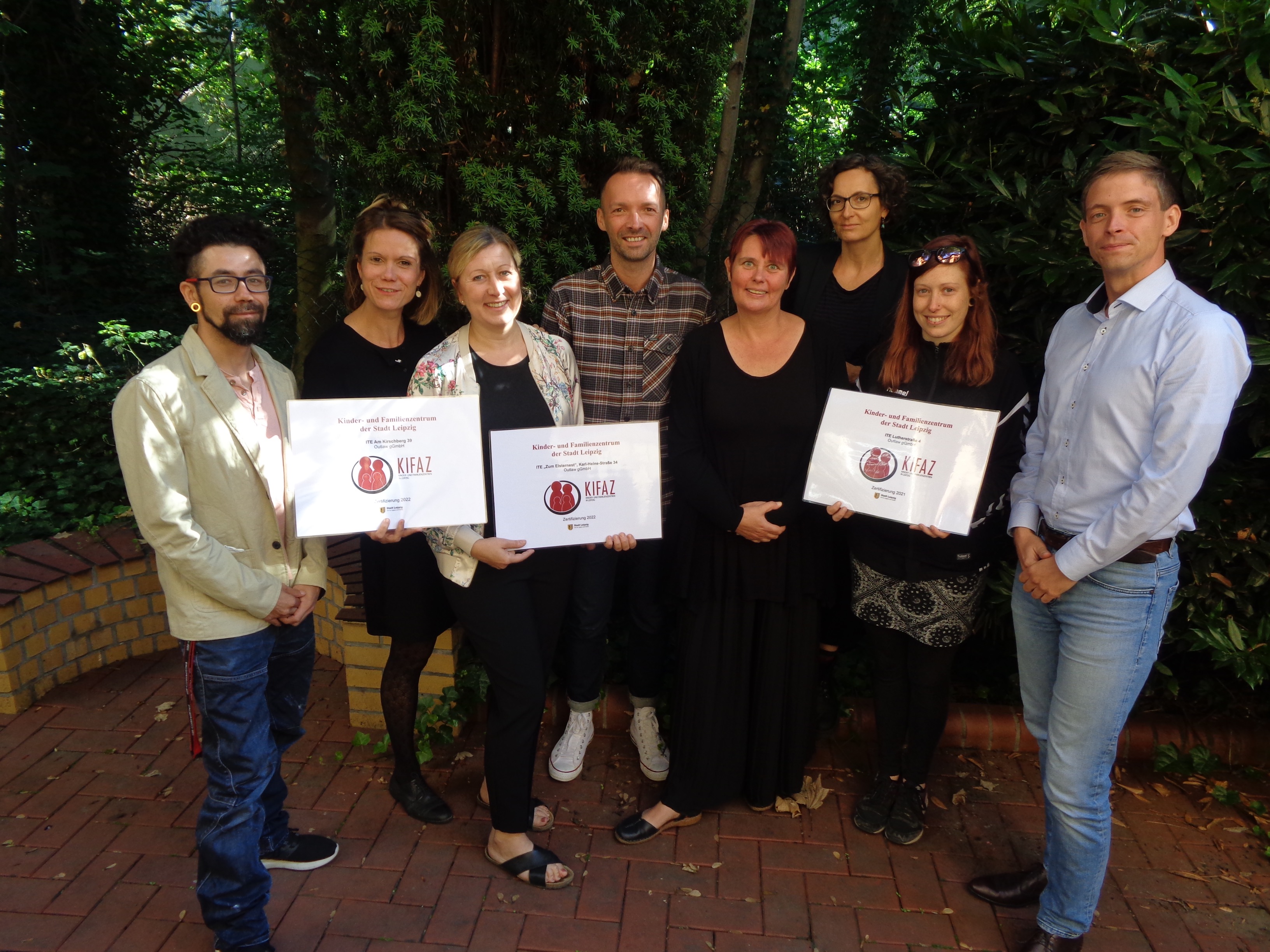 Marc Spoddeck, Kathrin Sosniczka , Catharina Fölber, Bartosch Mielcarek, Andrea Johannsen, Eva Müller-Reimkasten, Franziska Bley und Felix Sauerbrey (v.l.n.r.)