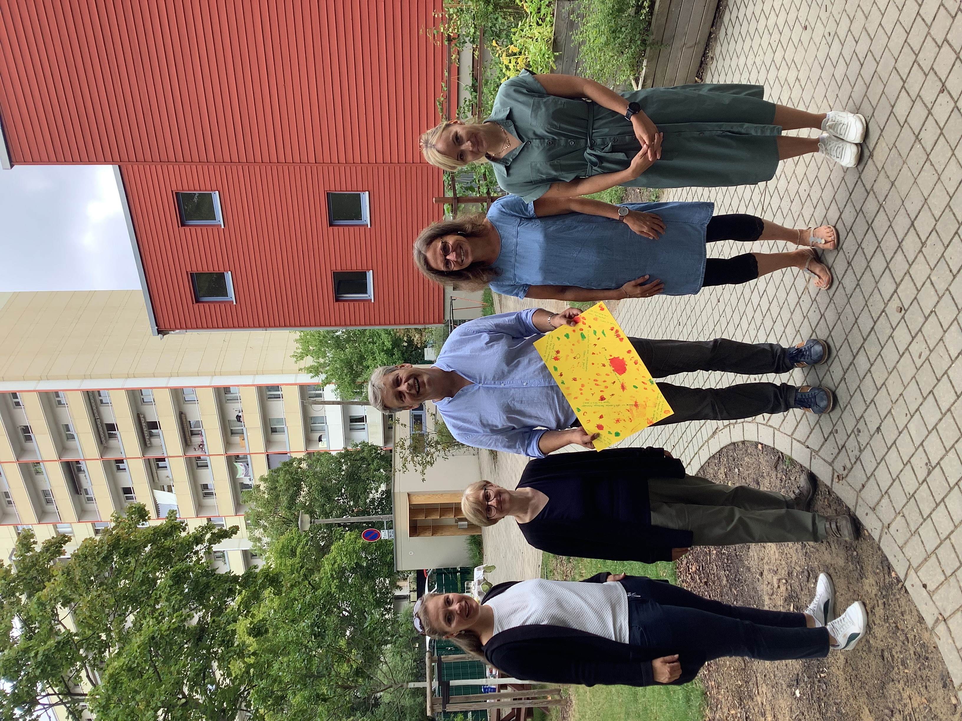 Karin Tautenhahn, Astrid Morgenthal (Pädagogische Fachkraft), Albrecht Pallas, Birgit Kluge und Linda Hänsel (v.l.n.r.)