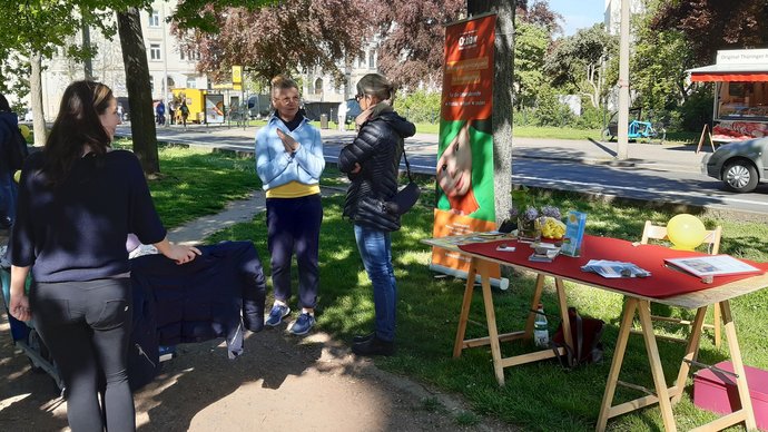 Aktionswoche 2023: Infostand am Münchner Platz in Dresden