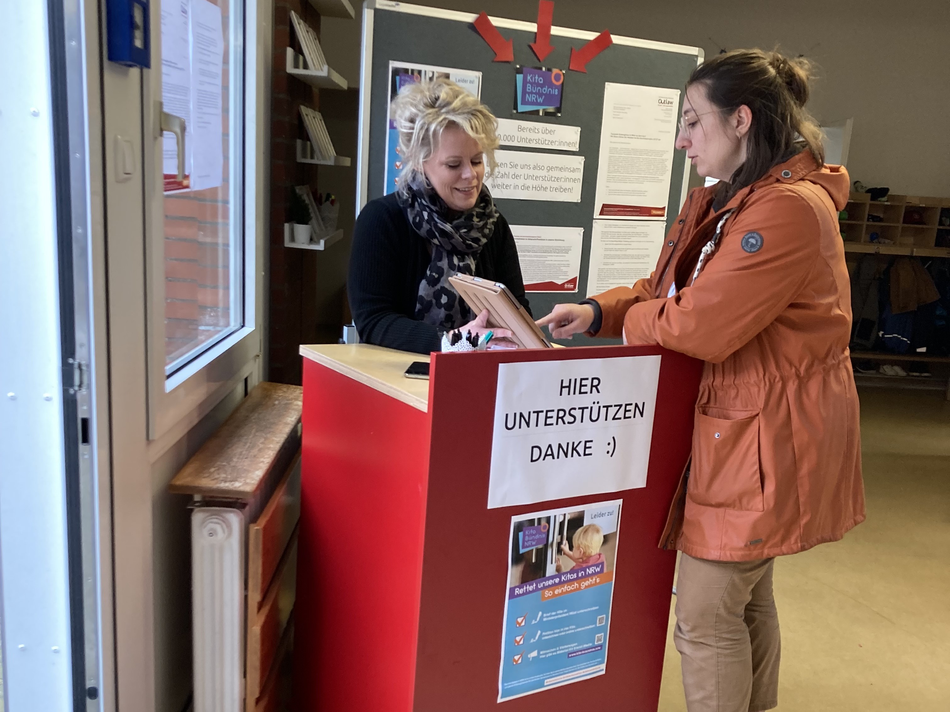 Aktionsstand im Kita und Familienzentrum Haus-Knipp-Straße, Duisburg