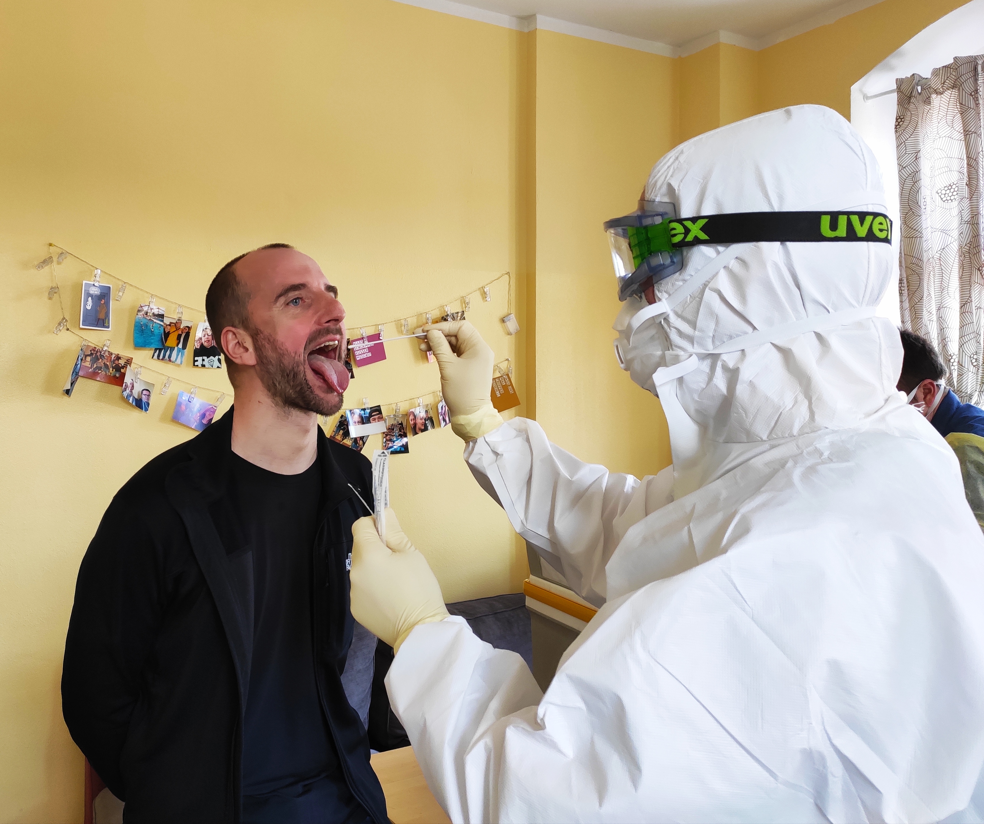 Teamleiter Stefan Dannemann wird getestet